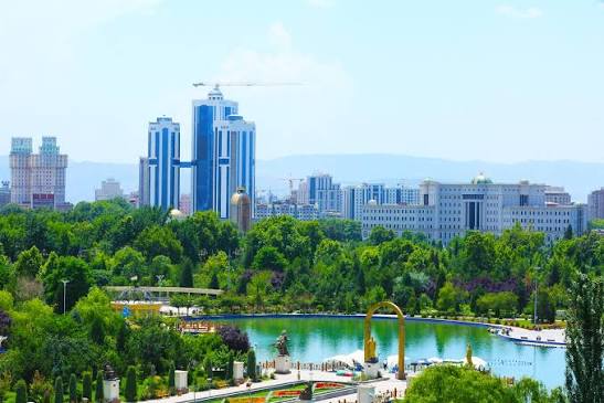 Dushanbe markazida yangi yashil bogʻ qurilishi boshlandi (Video)