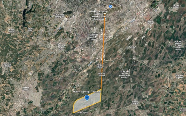 Toshkent yaqinida yangi aeroport uchun joy tayyorlanmoqda.