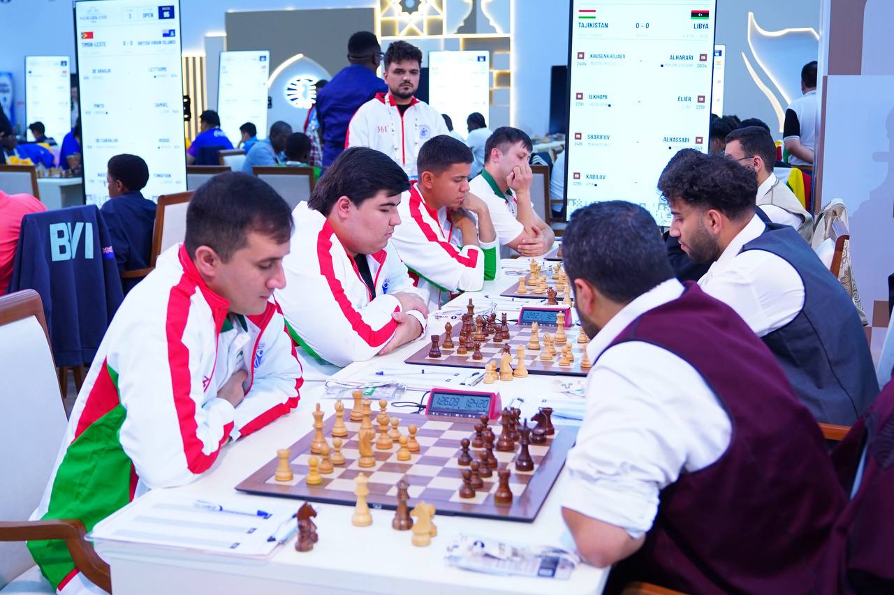Tojikiston erkaklar jamoasi shaxmat olimpiadasida ishonchli g'alabaga erishdi.